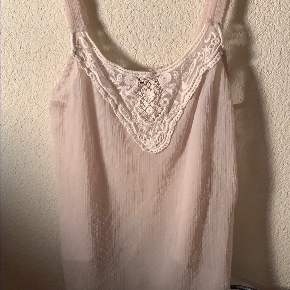 Cream see through Chloe K top